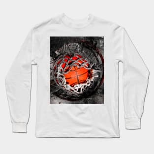 Basketball art print 154- Basketball wall art design Long Sleeve T-Shirt